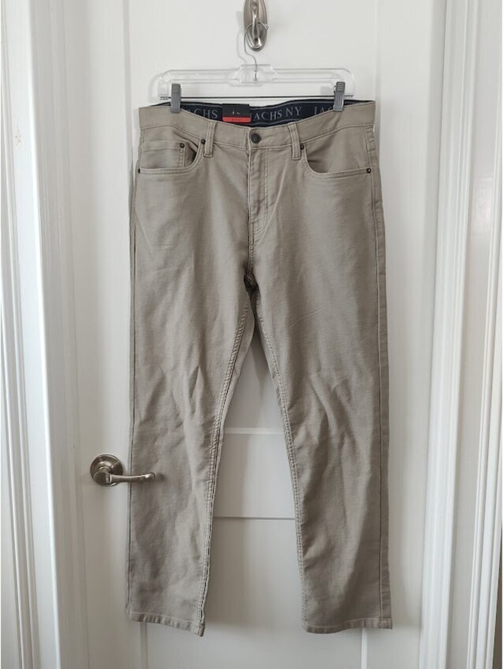 NWT Sachs NY Men's Beige Cotton Blend Pants Size 34x30